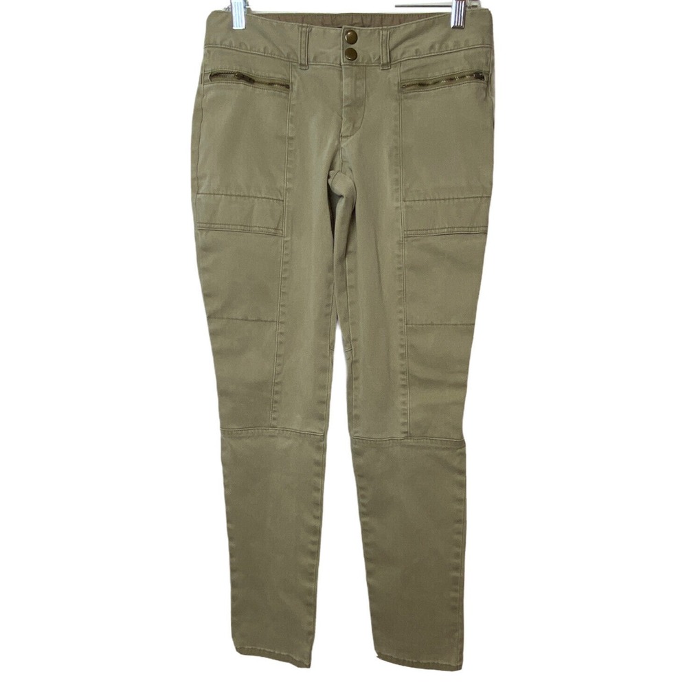 Eddie Bauer Cargo Pants Womens 2 31 x 30 Khaki‎ Stretch Skinny Tuck In Friendly